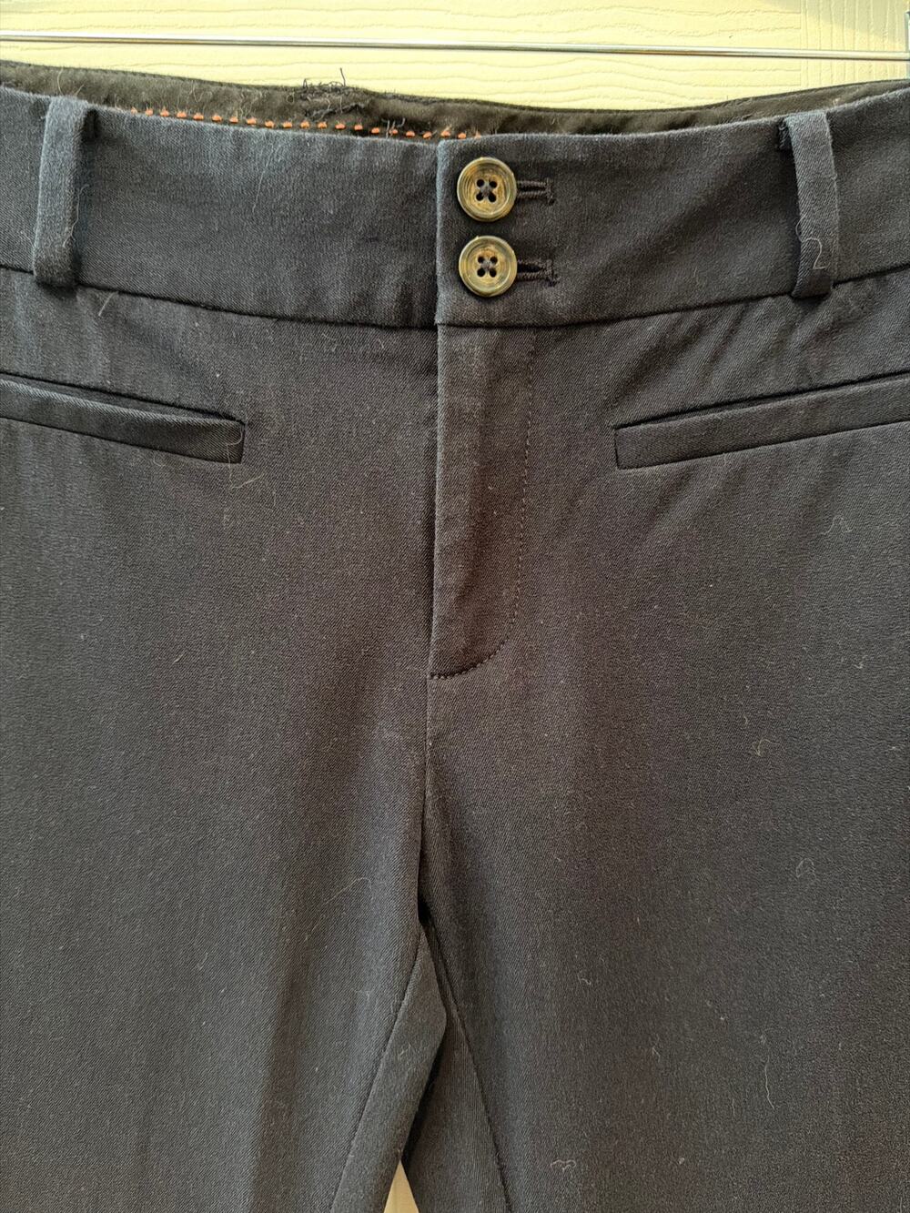 Anthropologie The Essential Crop Flare Pants Navy Blue Size 4